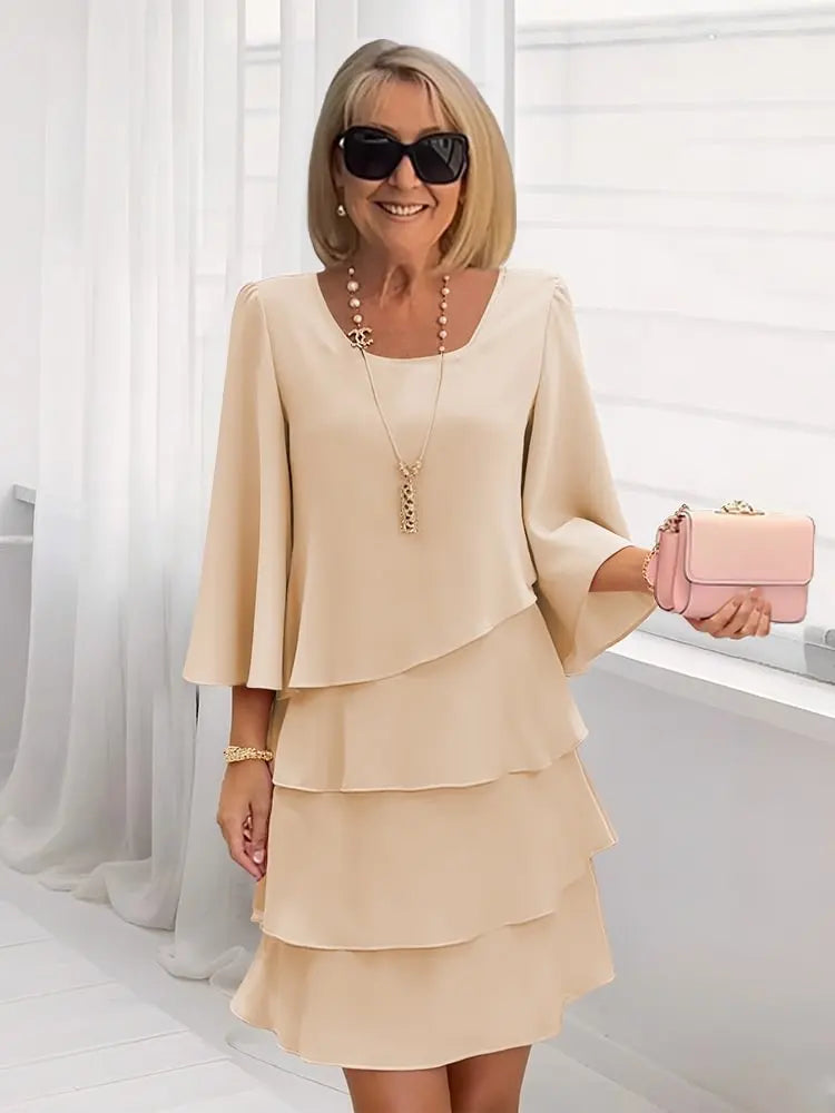 Maria | Vestido elegante y vaporoso con volantes