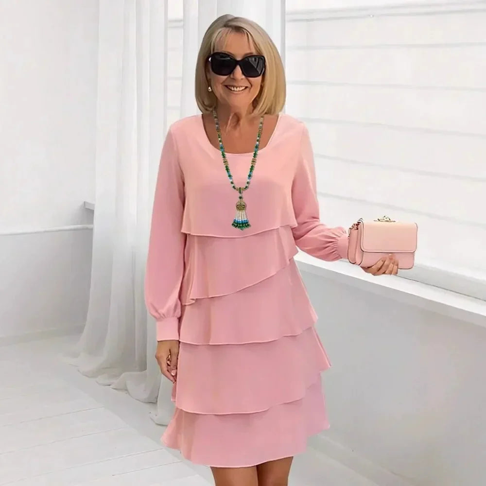Madelein | Vestido elegante y vaporoso con volantes