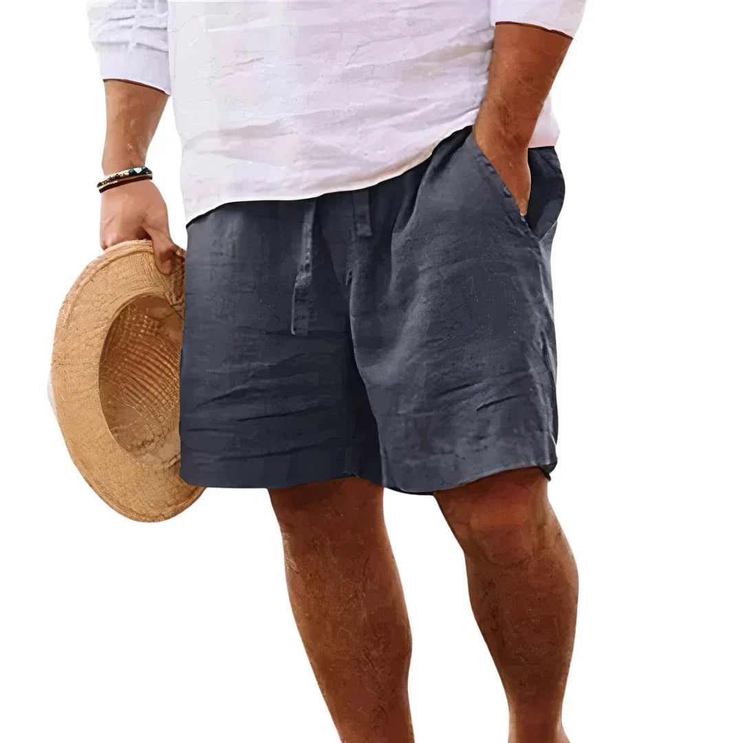 Pantalones cortos de algodón y lino