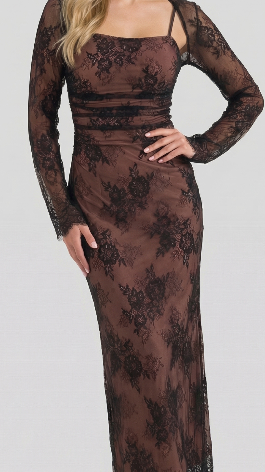 Nerissa | Vestido largo de encaje
