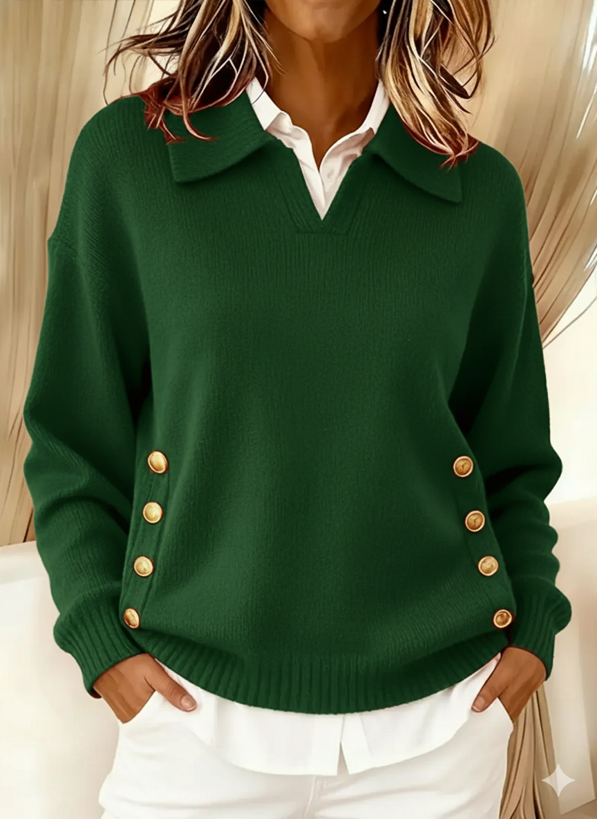 Vynette™ | Jersey Cuello Pico con Solapa