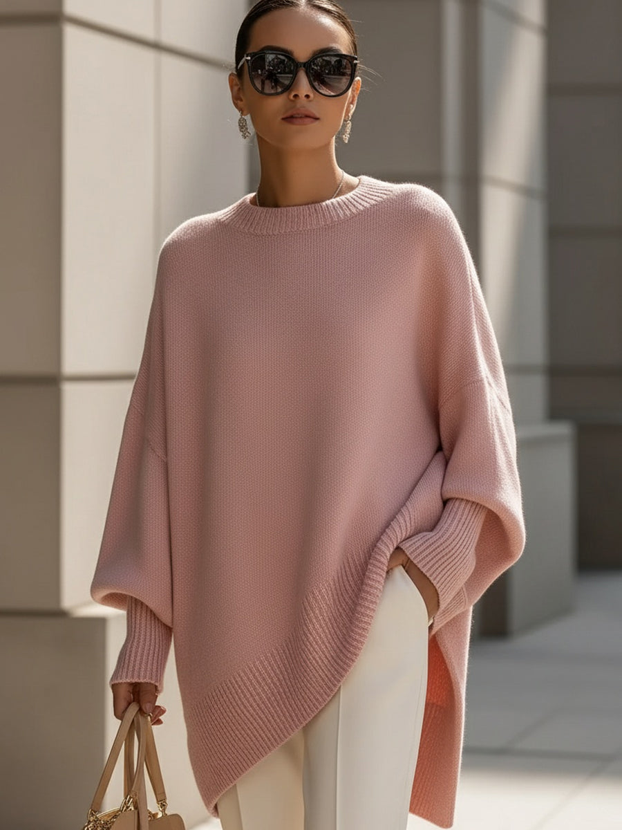 Jennifer | Suéter Oversize de Cuello Ancho Drapeado