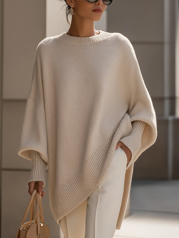 Jennifer | Suéter Oversize de Cuello Ancho Drapeado