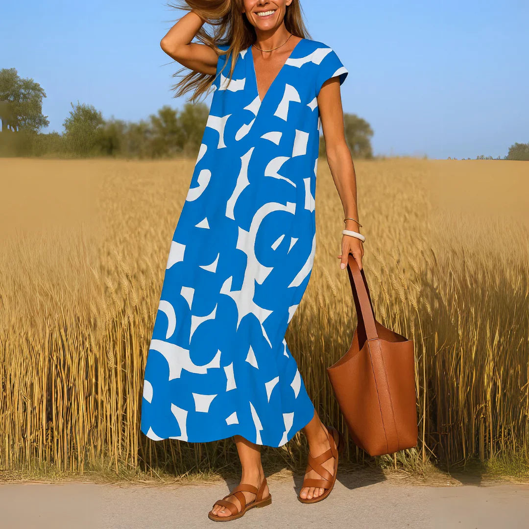 Valeria | Black and White Print Dress