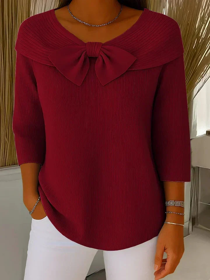 Tivella | Jersey con Lazo y Cuello Redondo