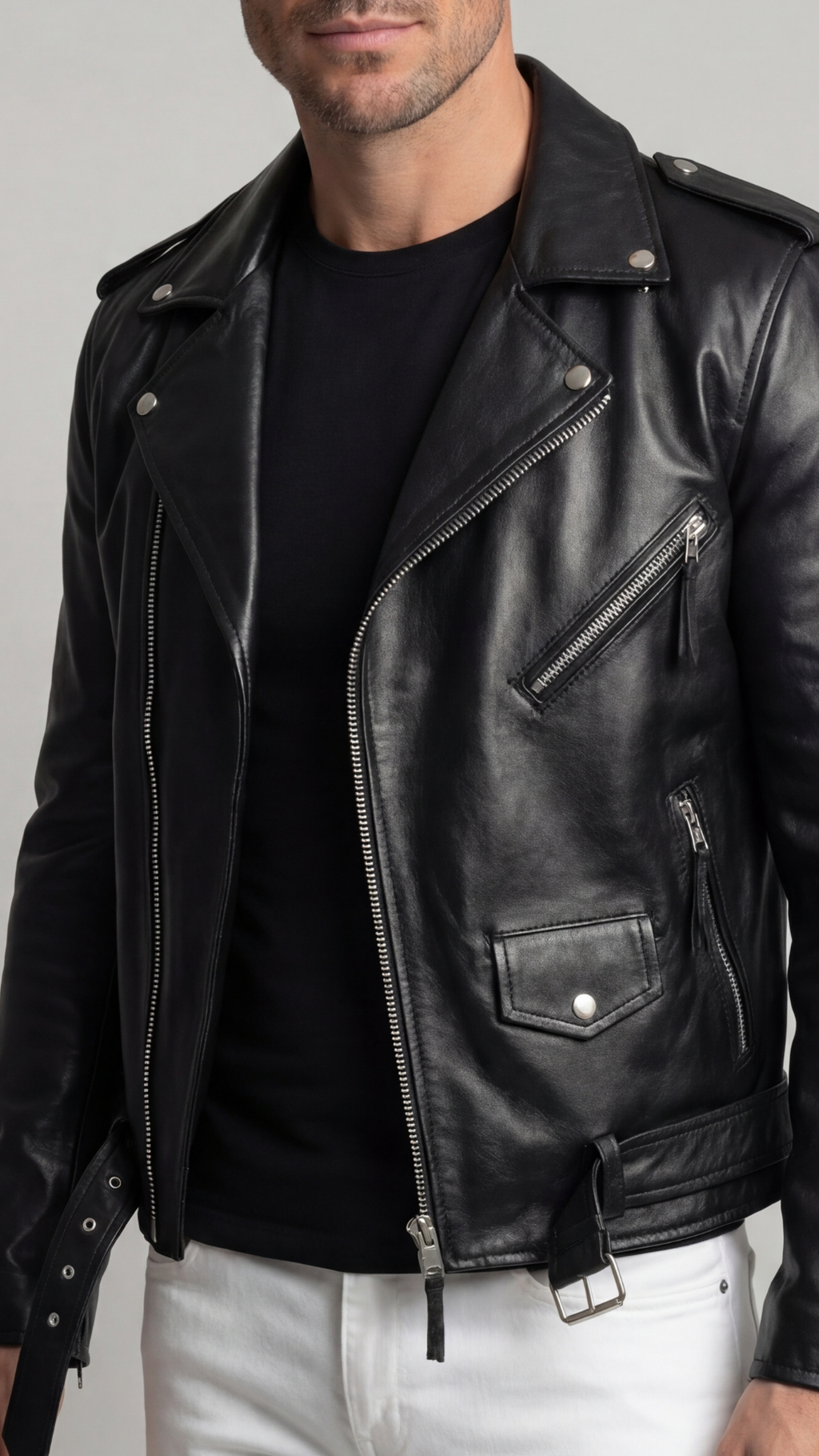 Austin | Leather Bomber Jacket