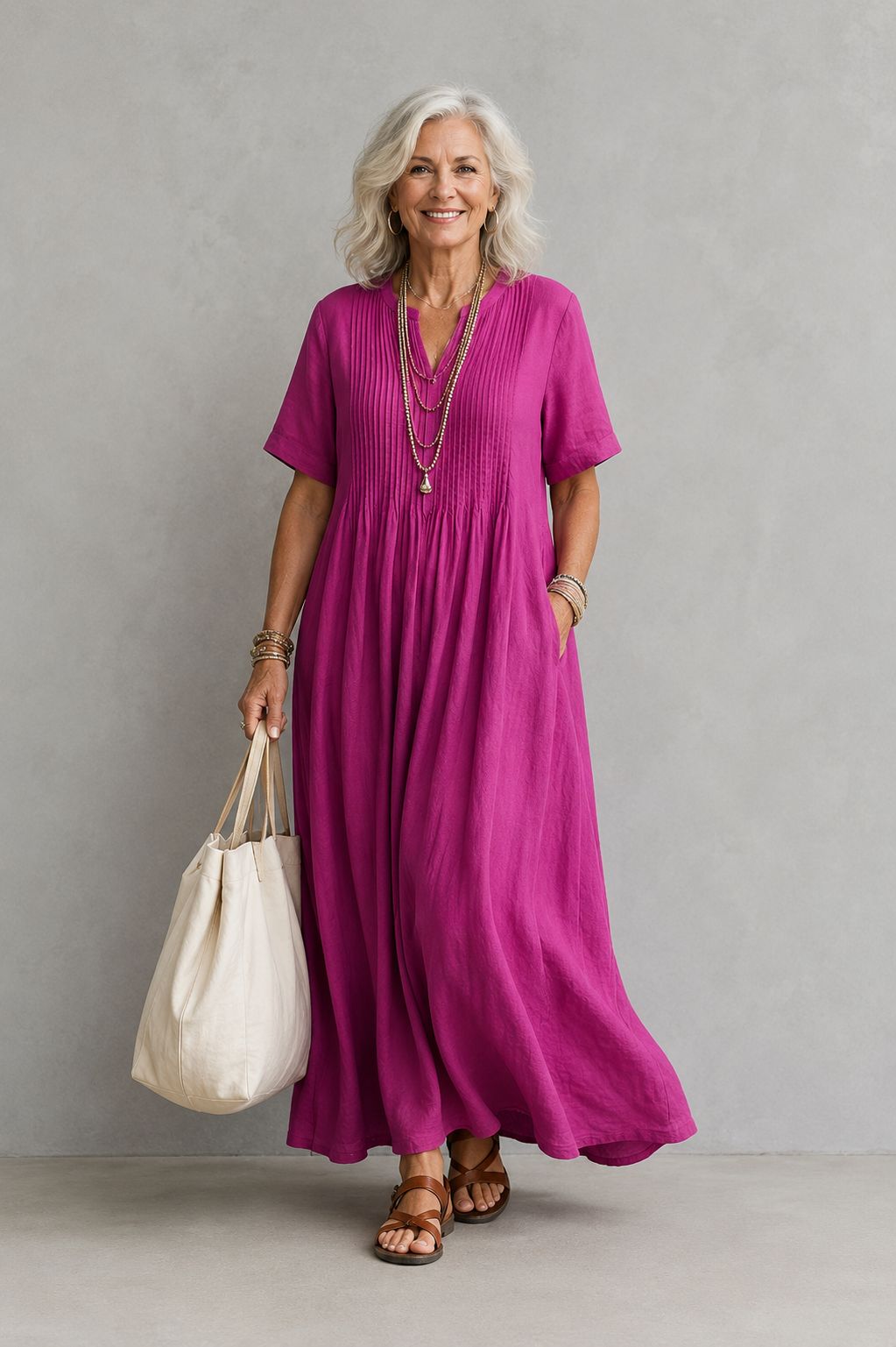 Norma pleated dress