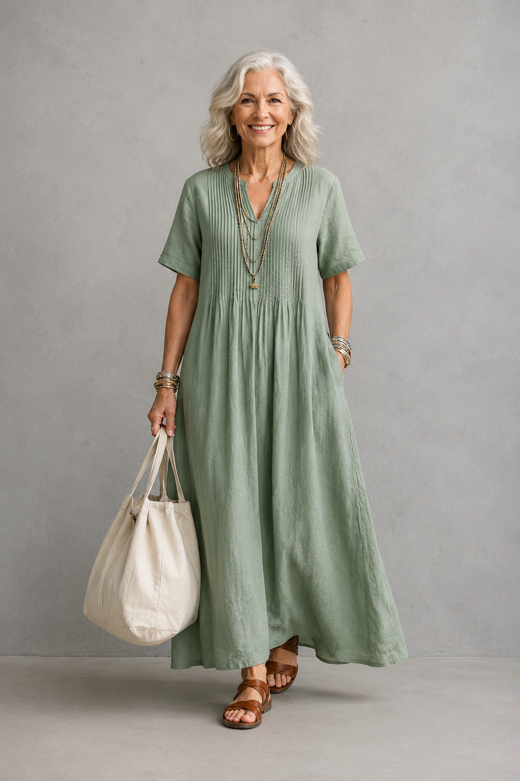 Vestido plisado Norma