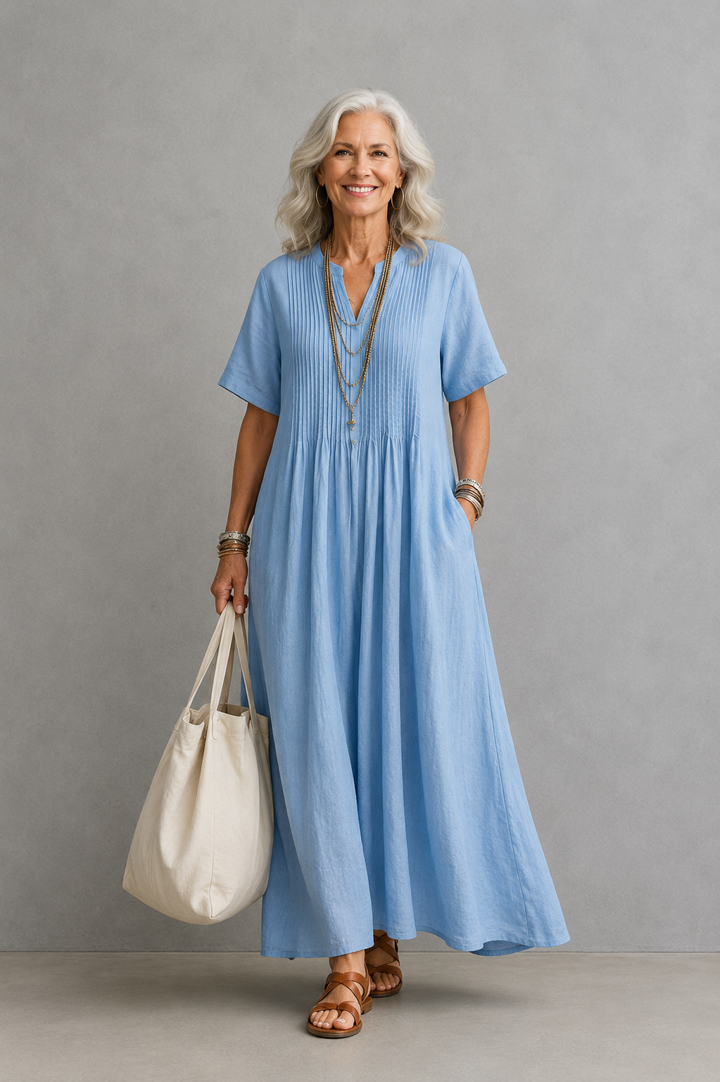 Vestido plisado Norma