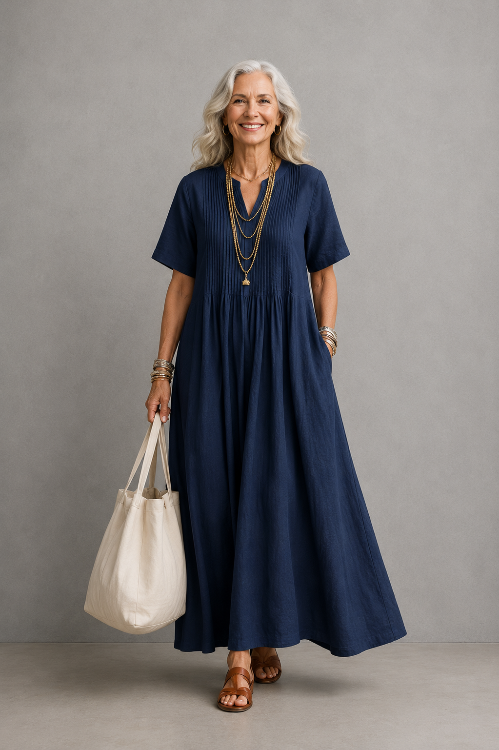 Norma pleated dress