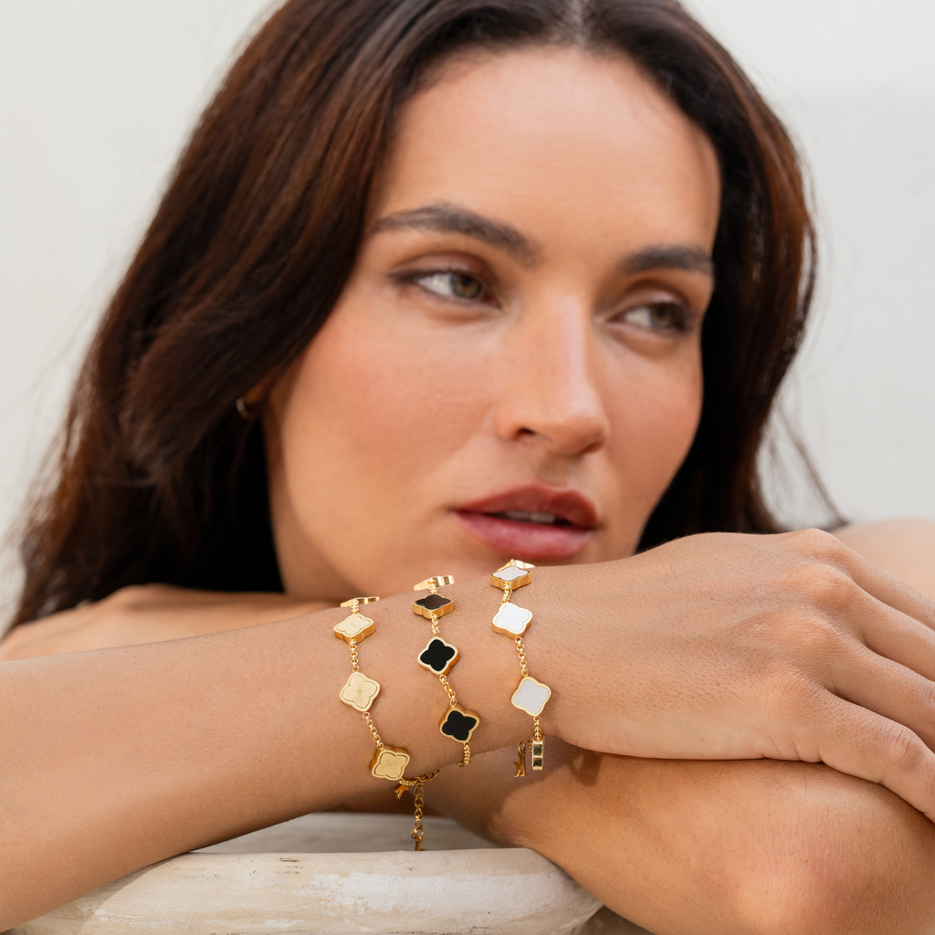 Celine-style clover bracelet