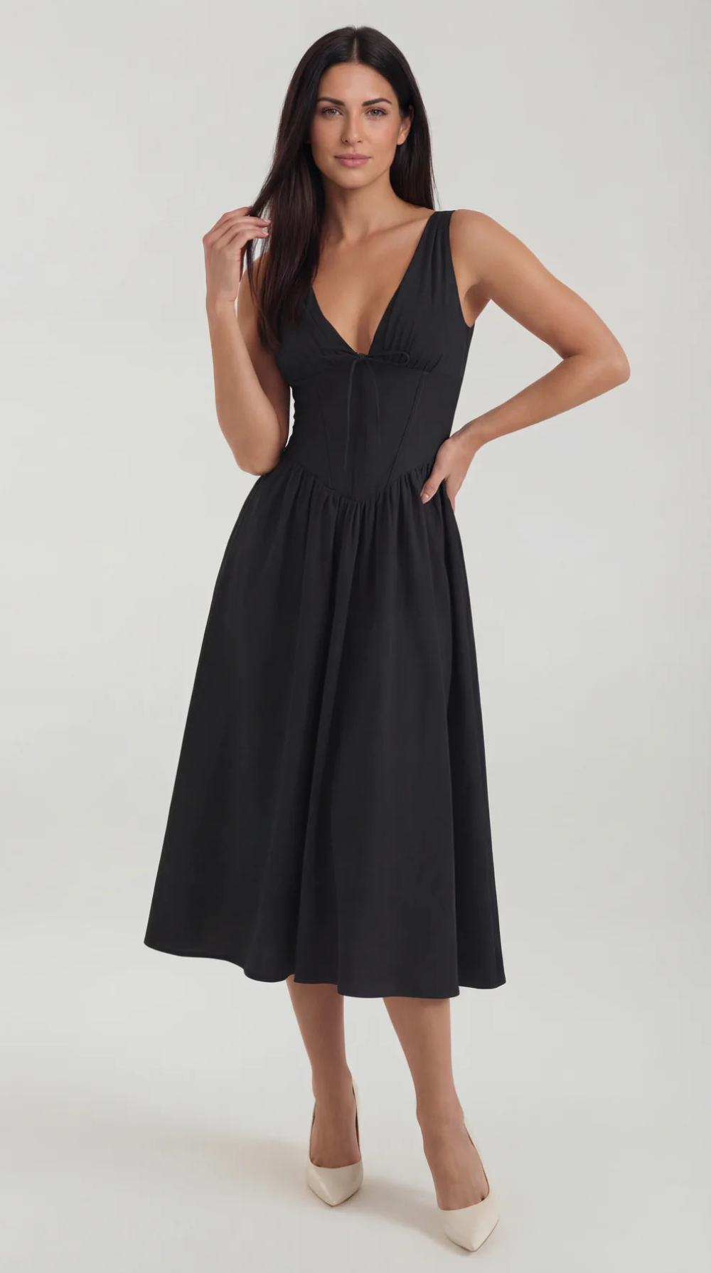 Cassiopeia | Vestido midi con escote en V