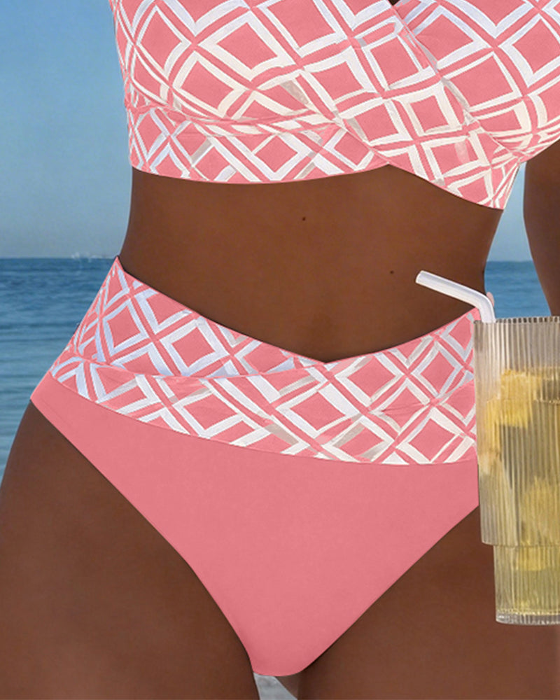 Adriana | Two-Piece Geometric Print Bikini