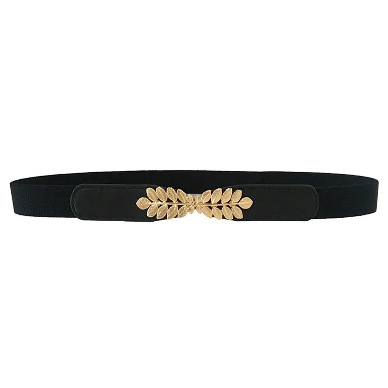 Alba | Elastic belt with gold clasp