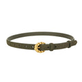 Belt with gold buckle and genuine leather