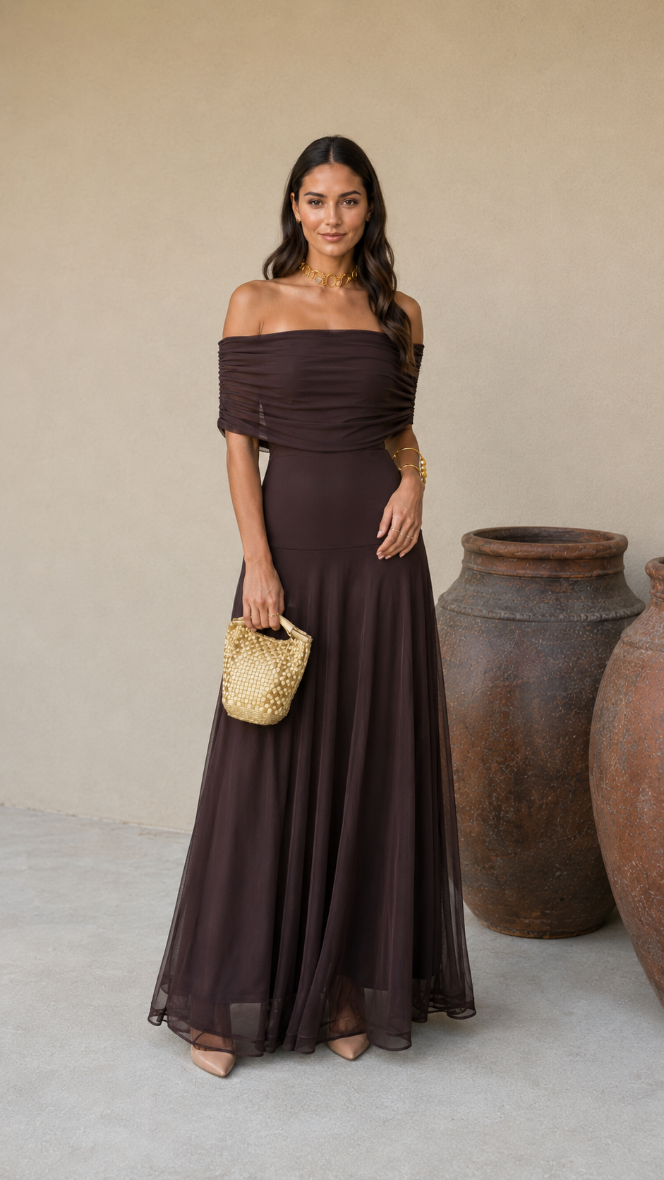 Vestido Aitana en Marrón