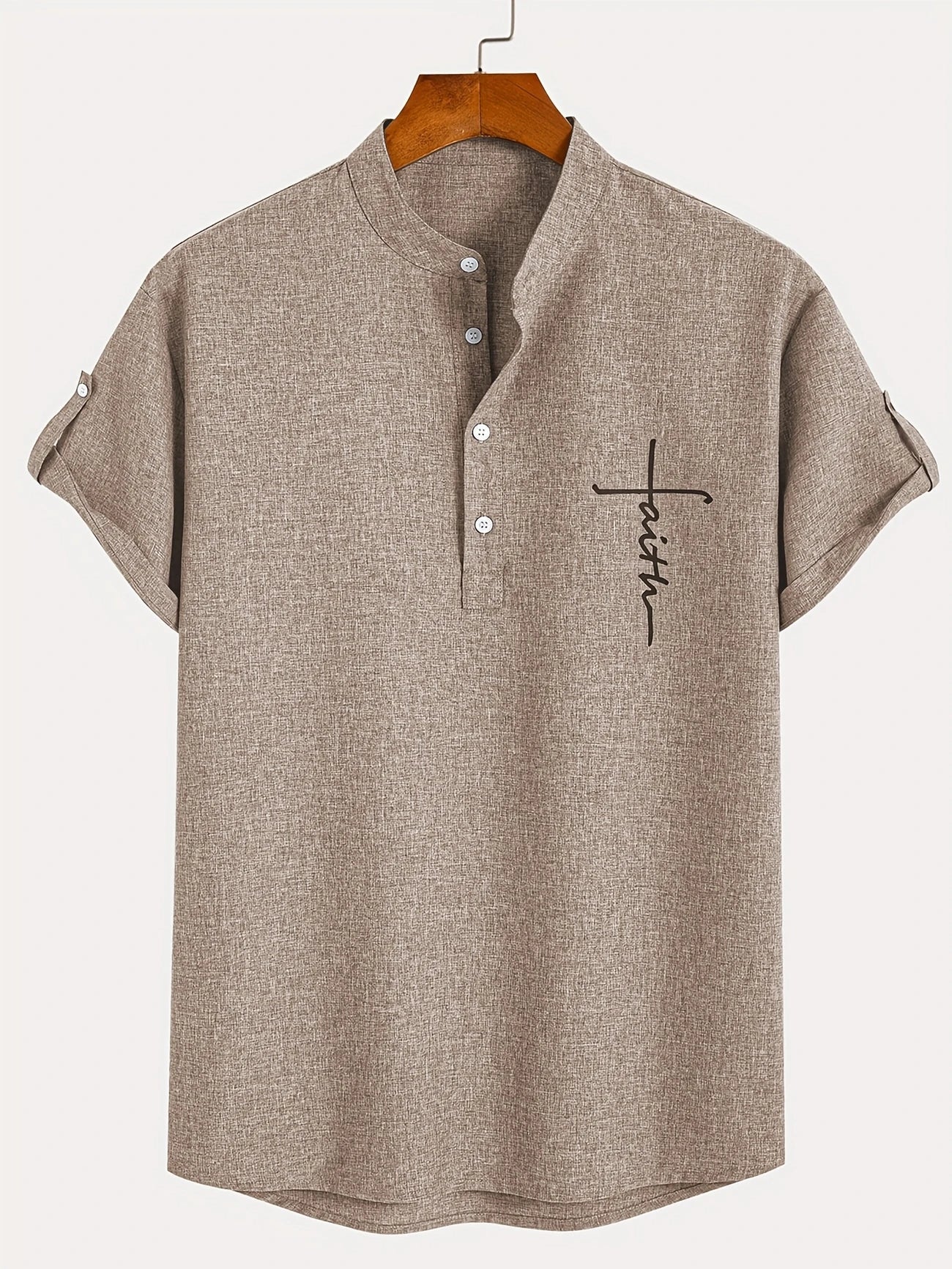 Jesús | Camisa Elegante Cuello Mao