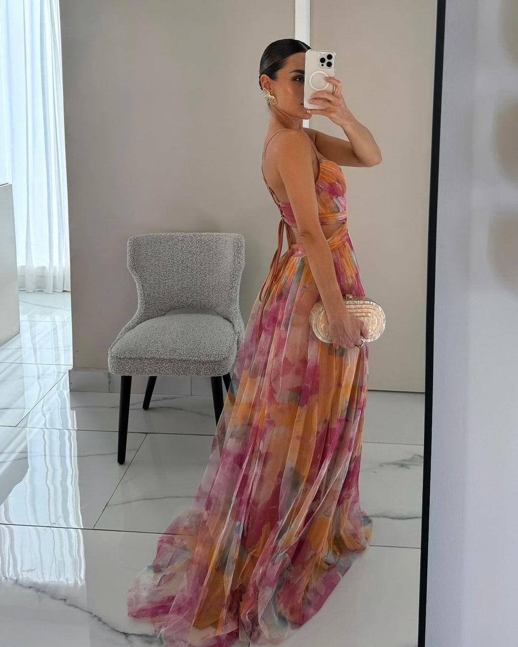 Giselle | Elegant Floral Long Dress