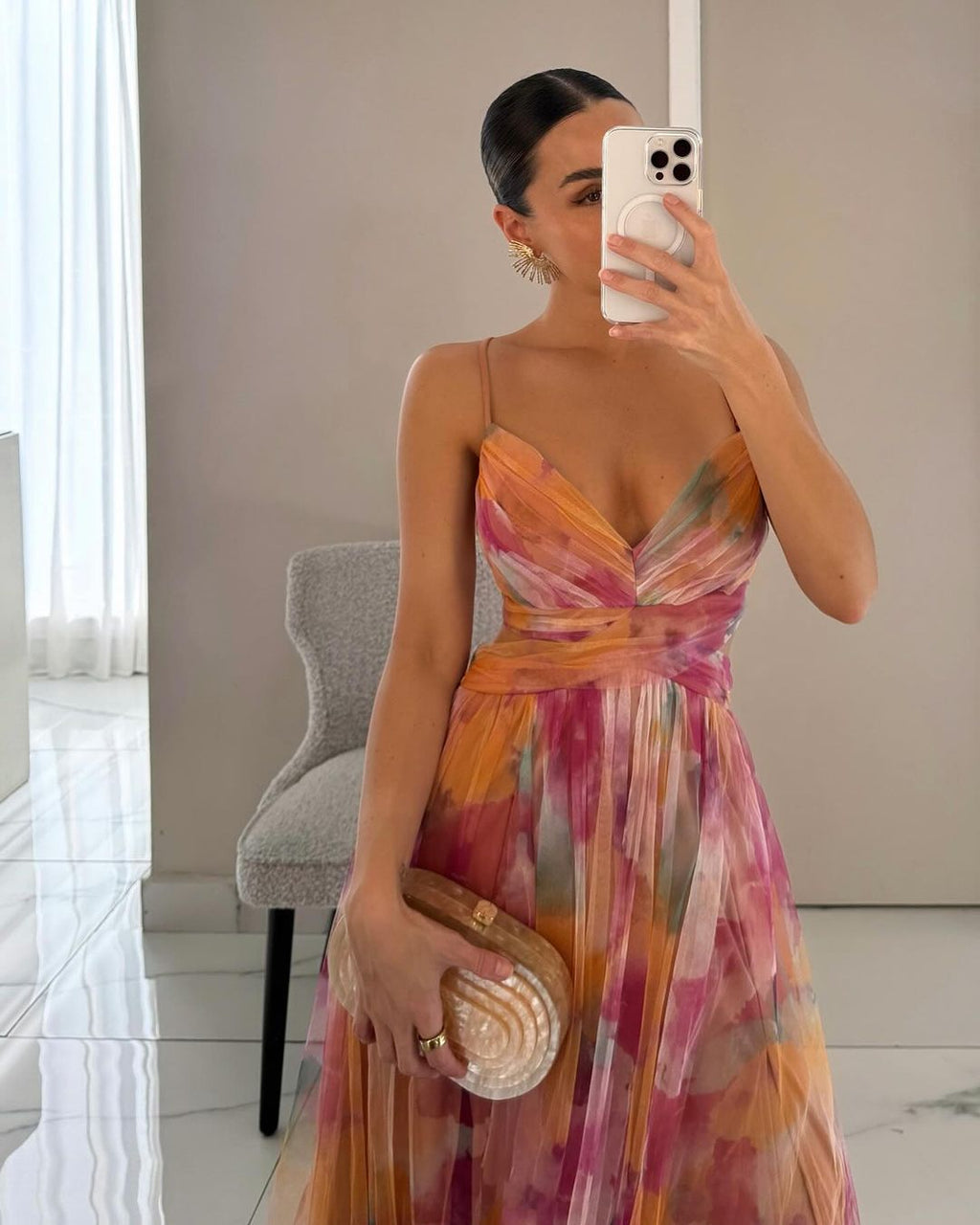 Giselle | Elegant Floral Long Dress