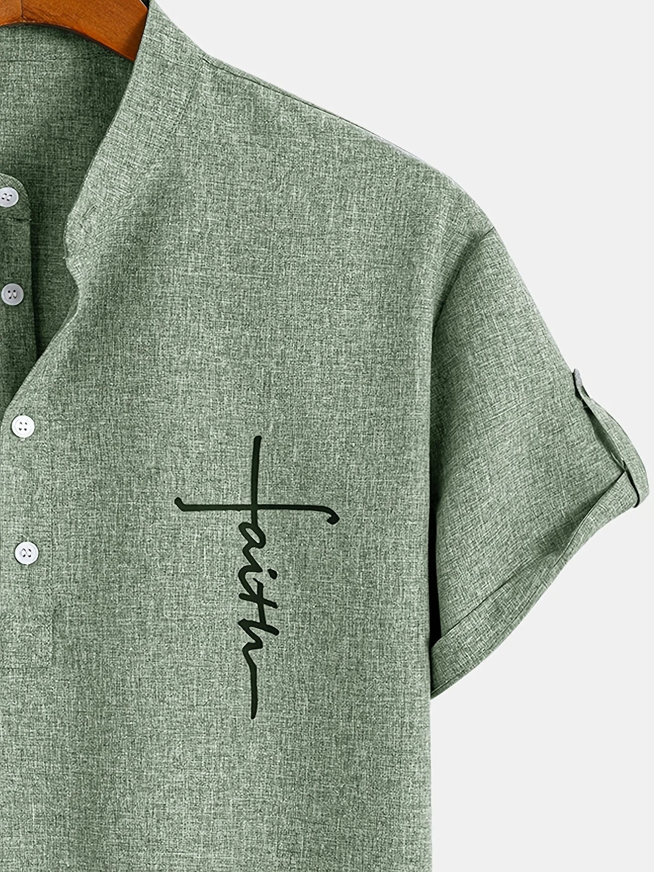 Jesus | Elegant Mandarin Collar Shirt