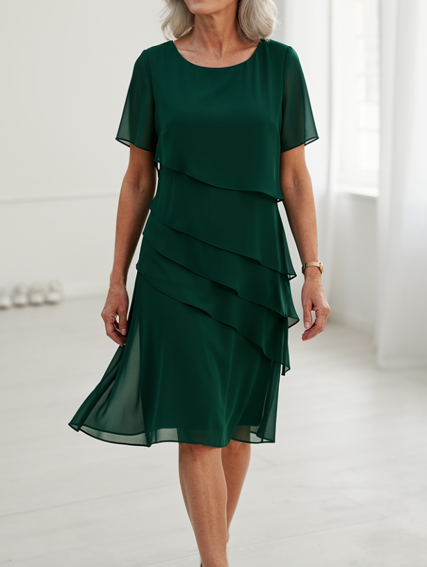 Julieta | Vestido elegante y vaporoso con volantes