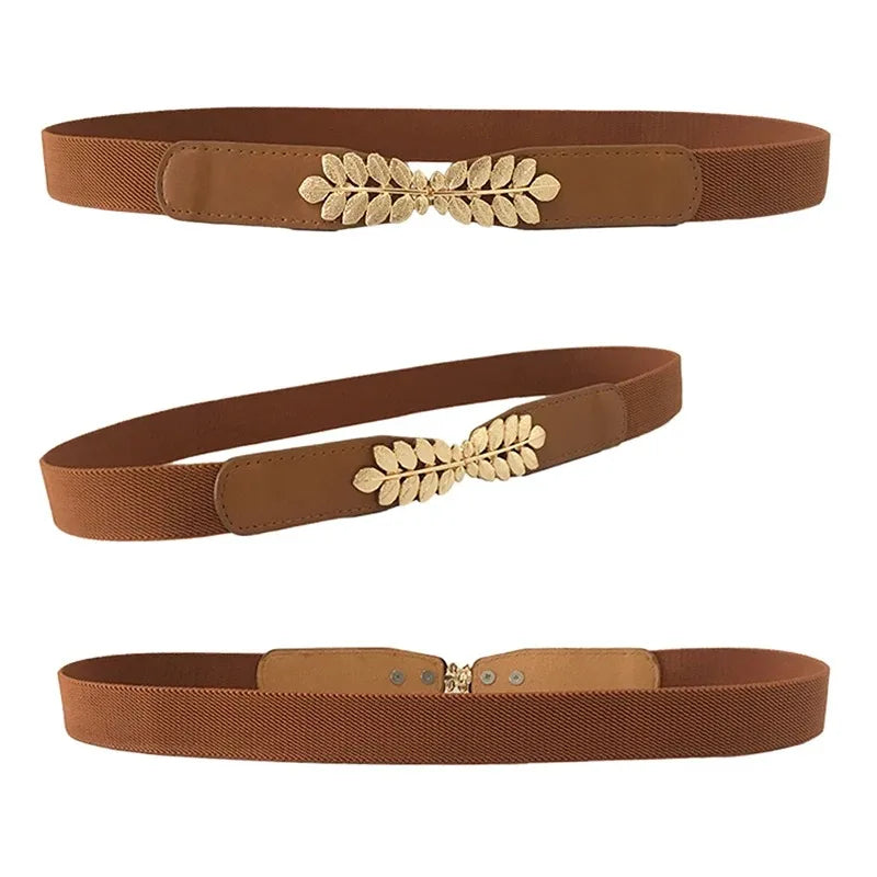Alba | Elastic belt with gold clasp