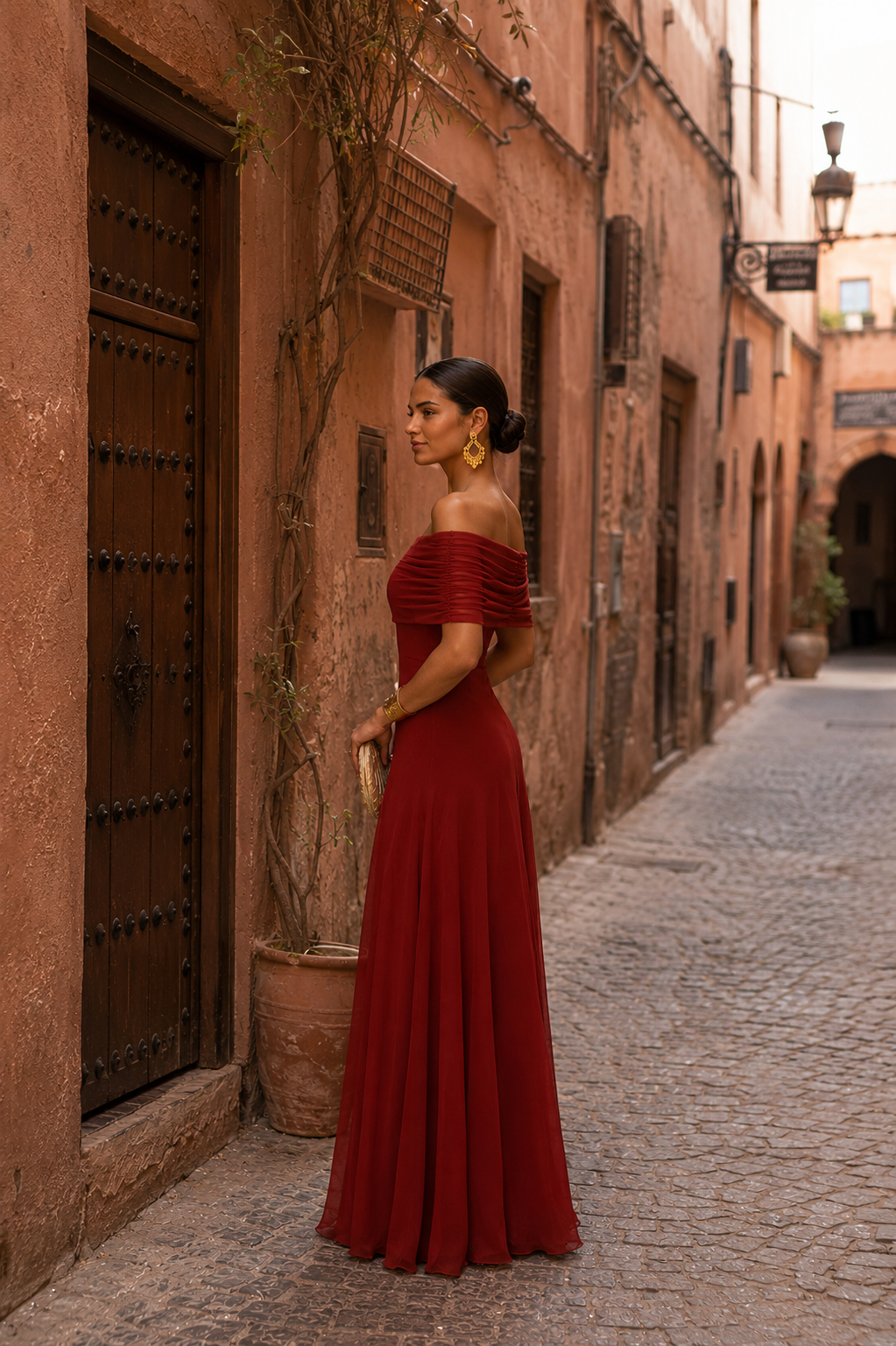 Vestido Aitana en Terracota
