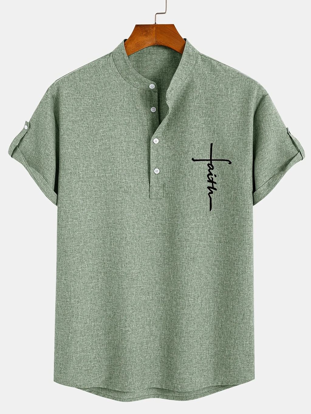 Jesus | Elegant Mandarin Collar Shirt