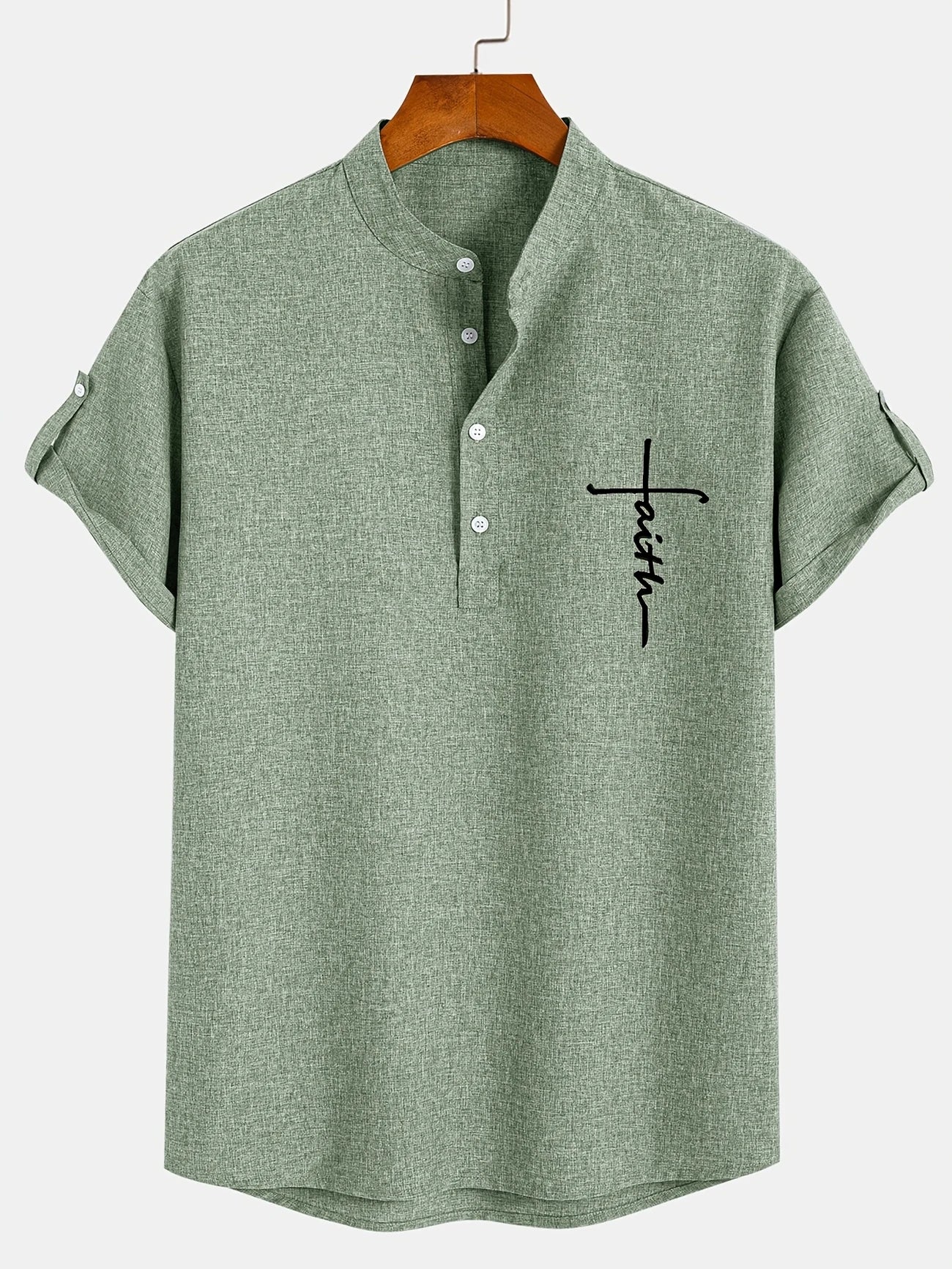 Jesus | Elegant Mandarin Collar Shirt