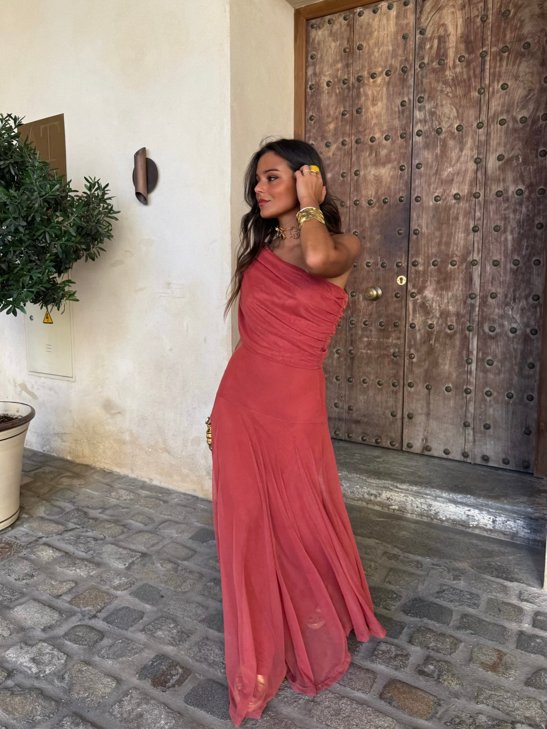 Seville | Terracotta Maxi Dress