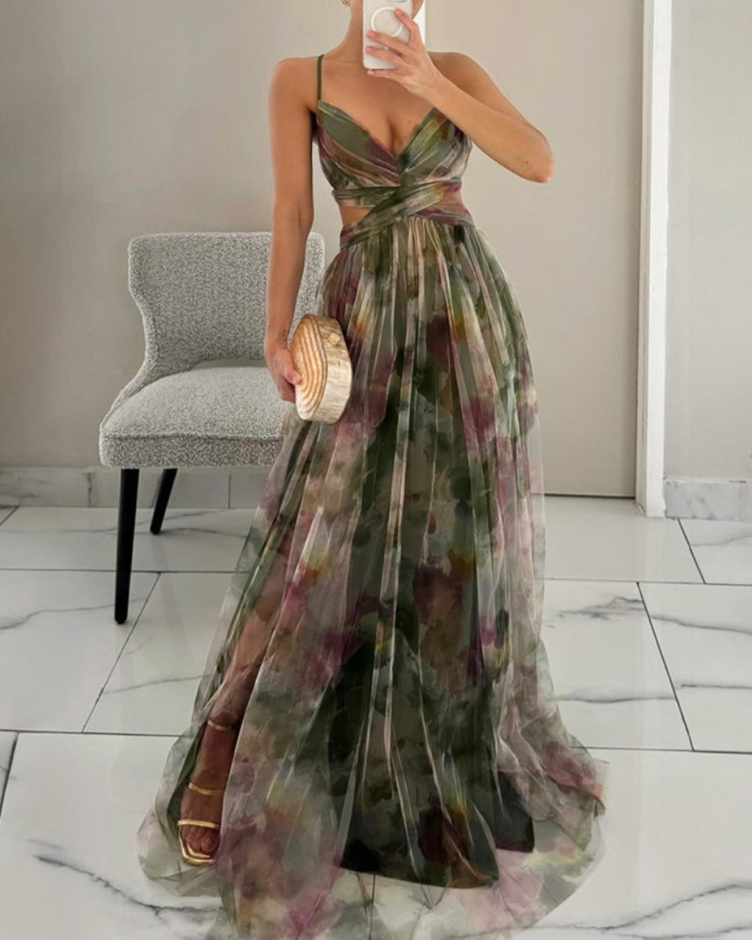 Giselle | Elegant Floral Long Dress