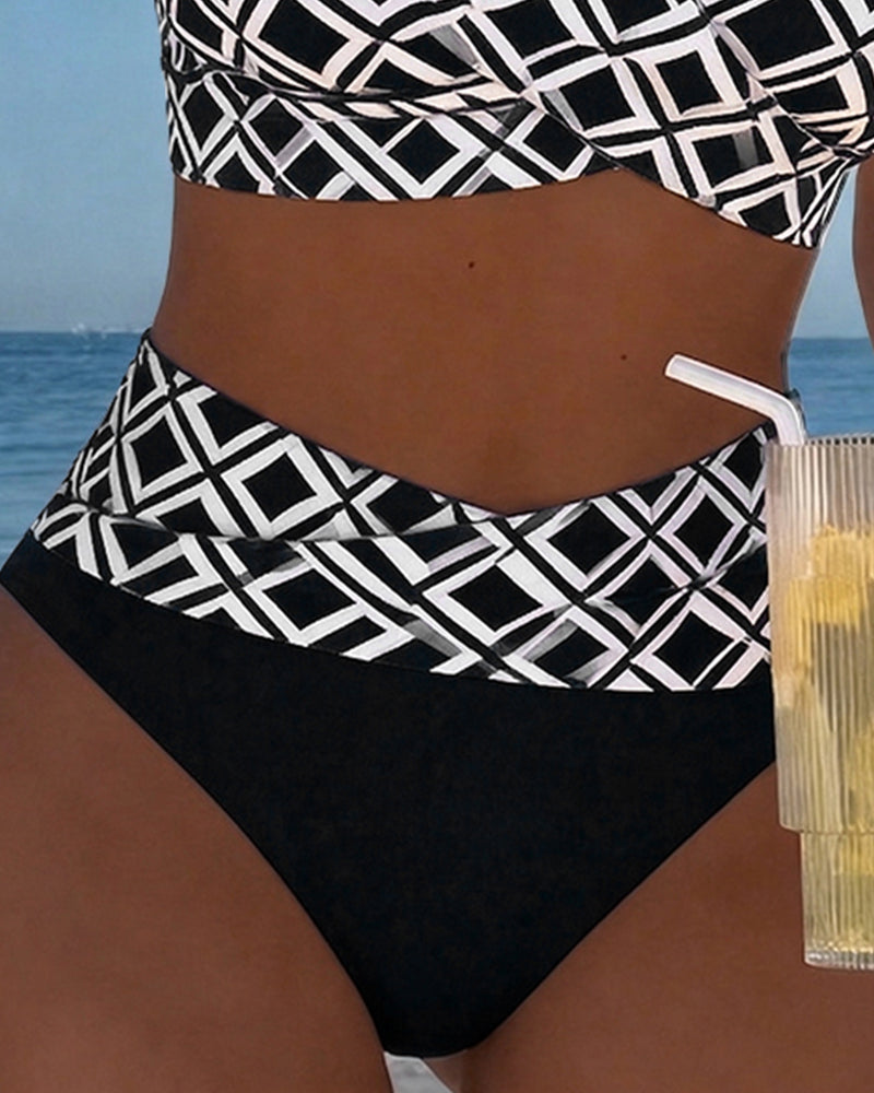 Adriana | Two-Piece Geometric Print Bikini