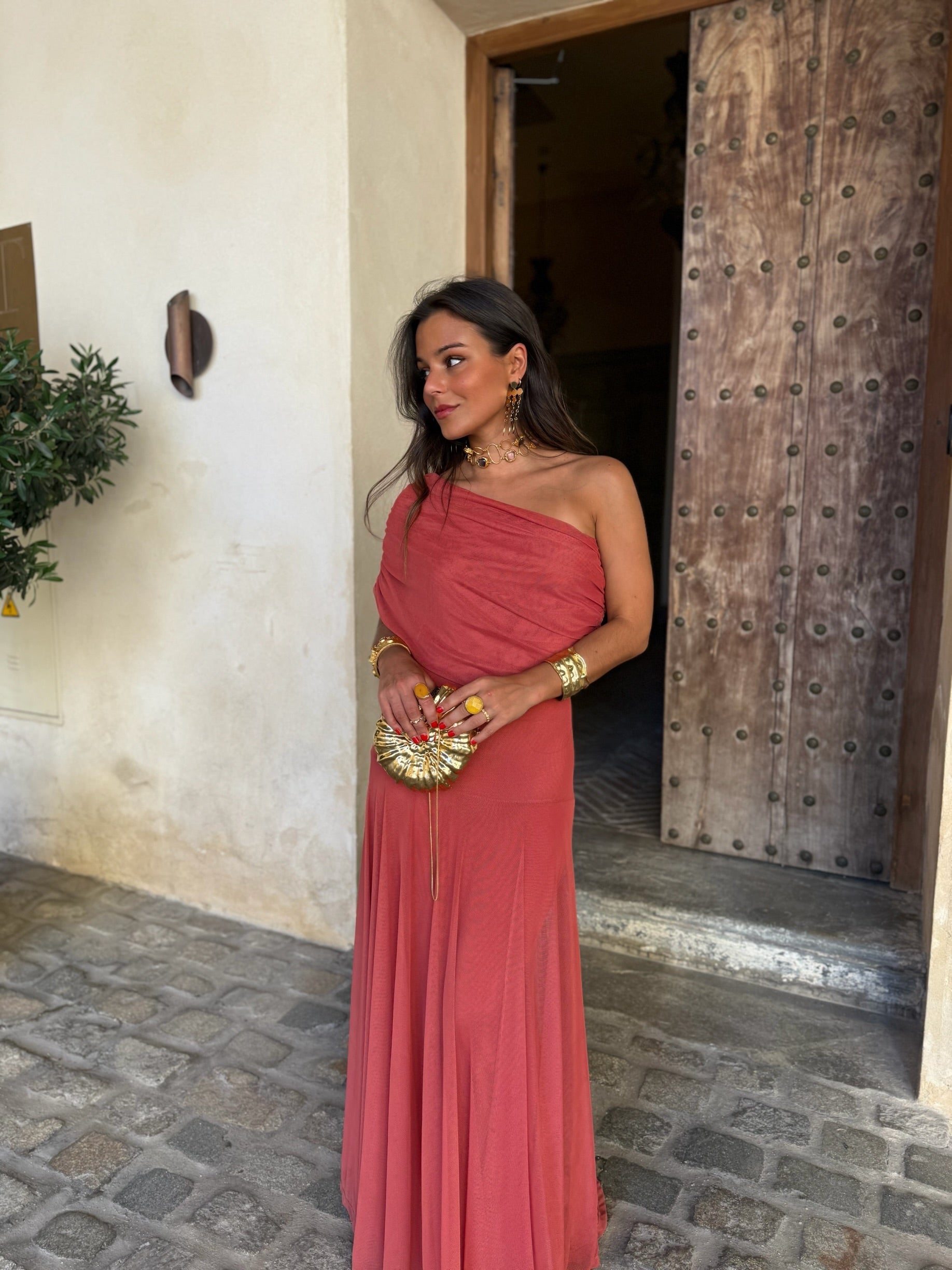 Seville | Terracotta Maxi Dress