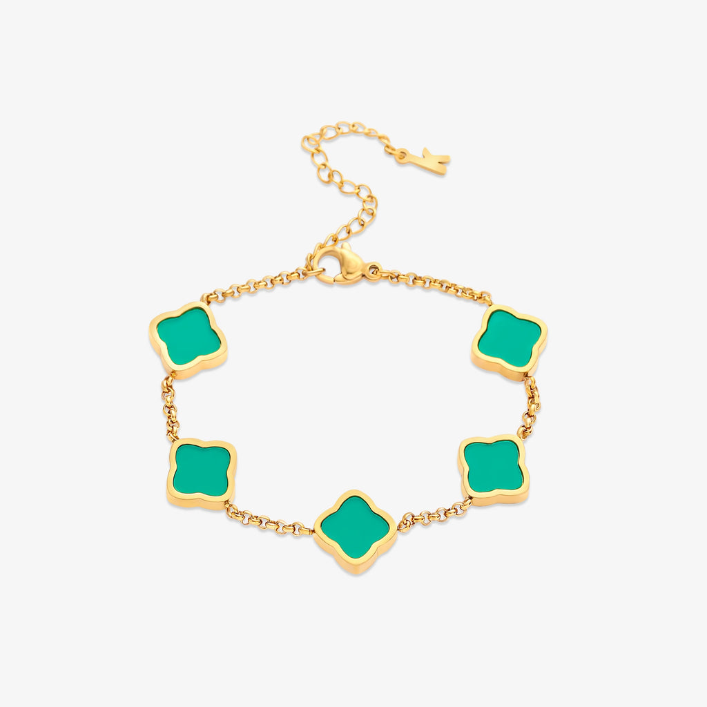 Celine-style clover bracelet