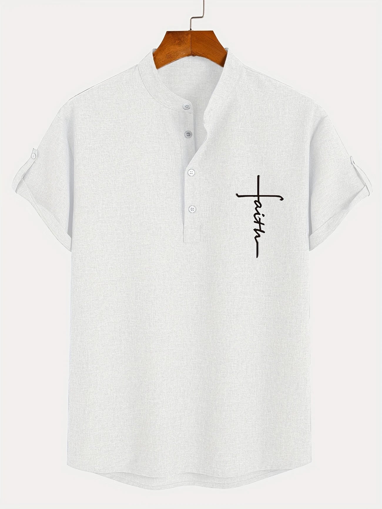 Jesus | Elegant Mandarin Collar Shirt