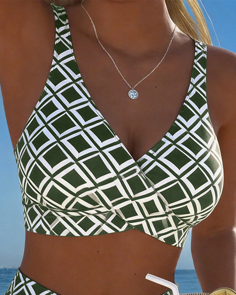 Adriana | Two-Piece Geometric Print Bikini