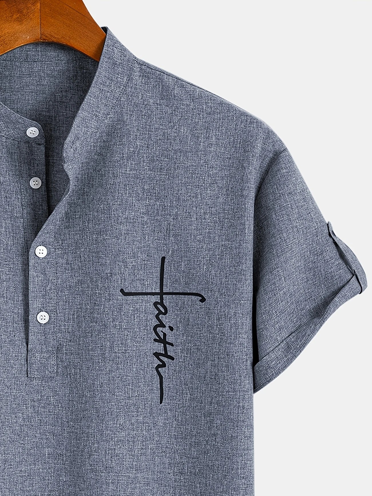Jesús | Camisa Elegante Cuello Mao