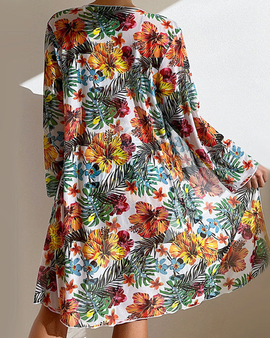 Glenda | Bikini con falda de flores