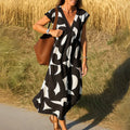 Valeria | Black and White Print Dress