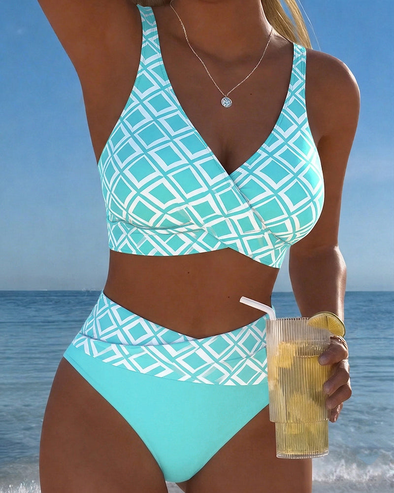 Adriana | Two-Piece Geometric Print Bikini