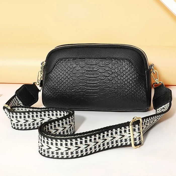 Paola | Reptile Look Leather Bag