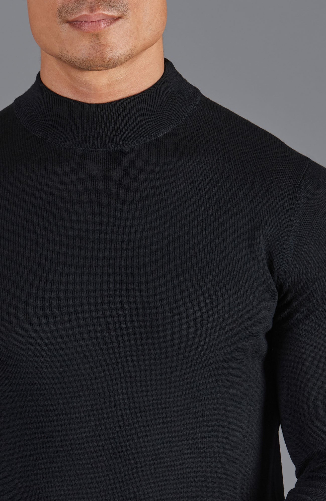 Andrés | Men's extra-fine merino wool mock neck sweater