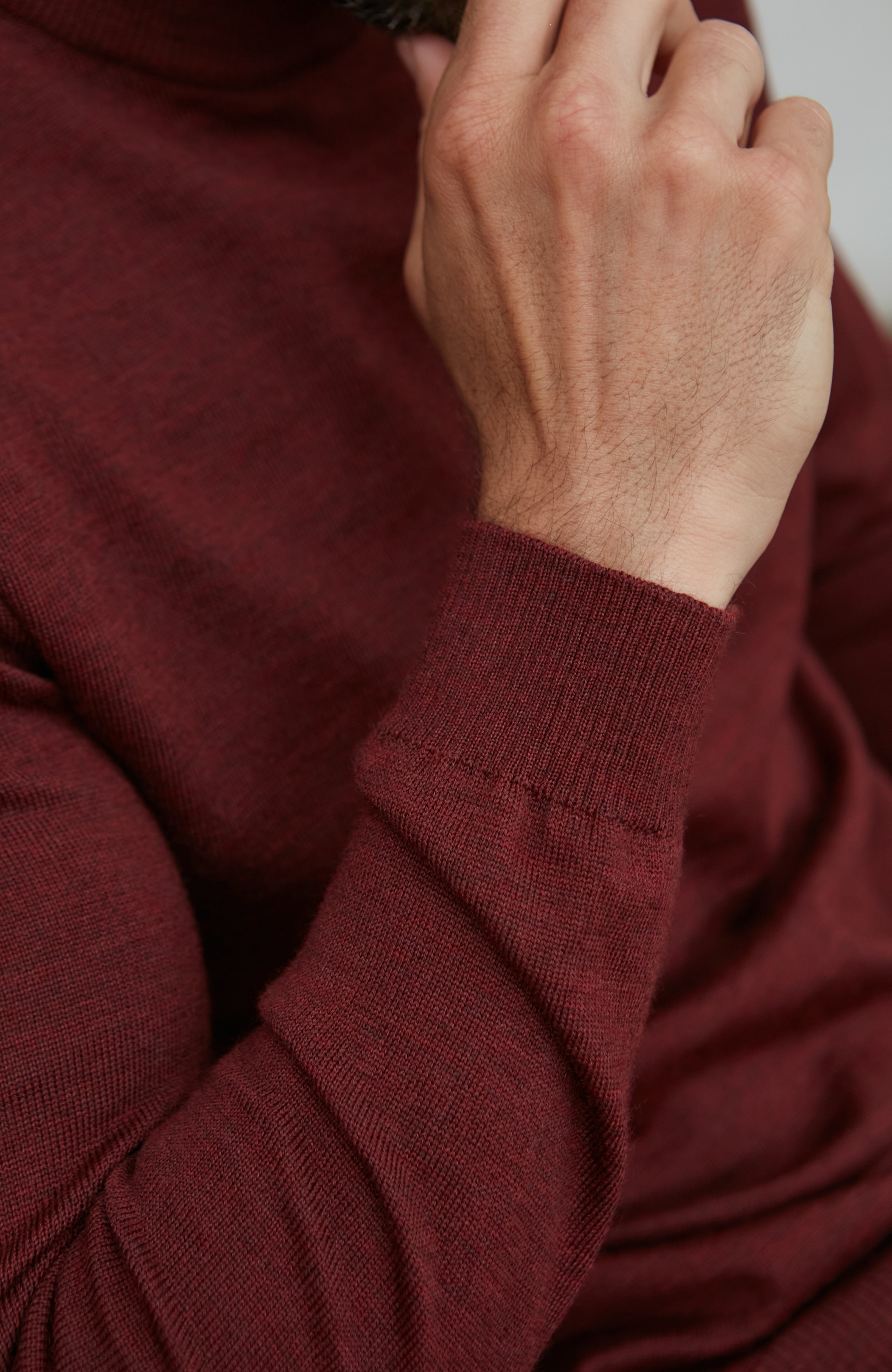 Andrés | Men's extra-fine merino wool mock neck sweater