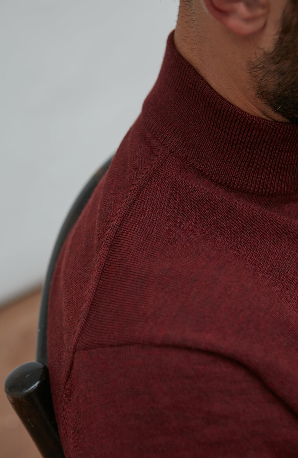 Andrés | Men's extra-fine merino wool mock neck sweater