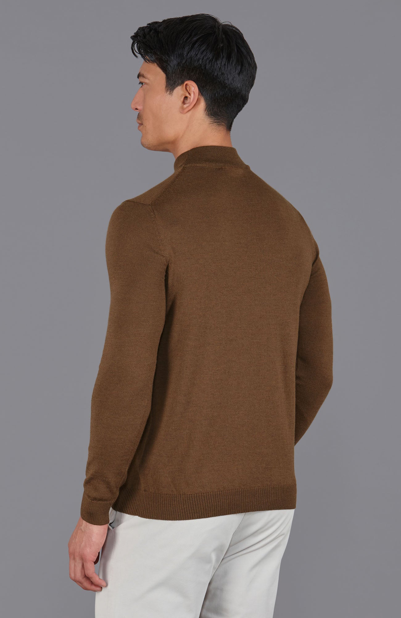 Andrés | Men's extra-fine merino wool mock neck sweater