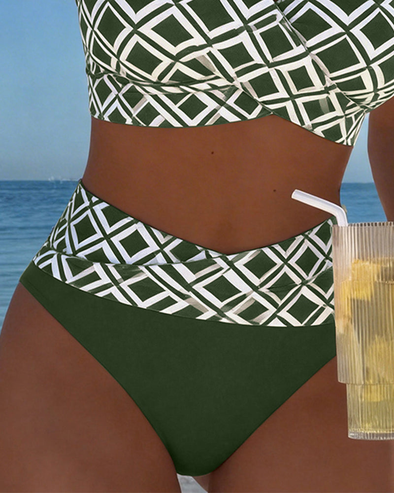 Adriana | Two-Piece Geometric Print Bikini