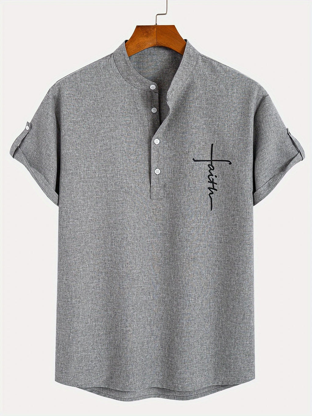 Jesus | Elegant Mandarin Collar Shirt