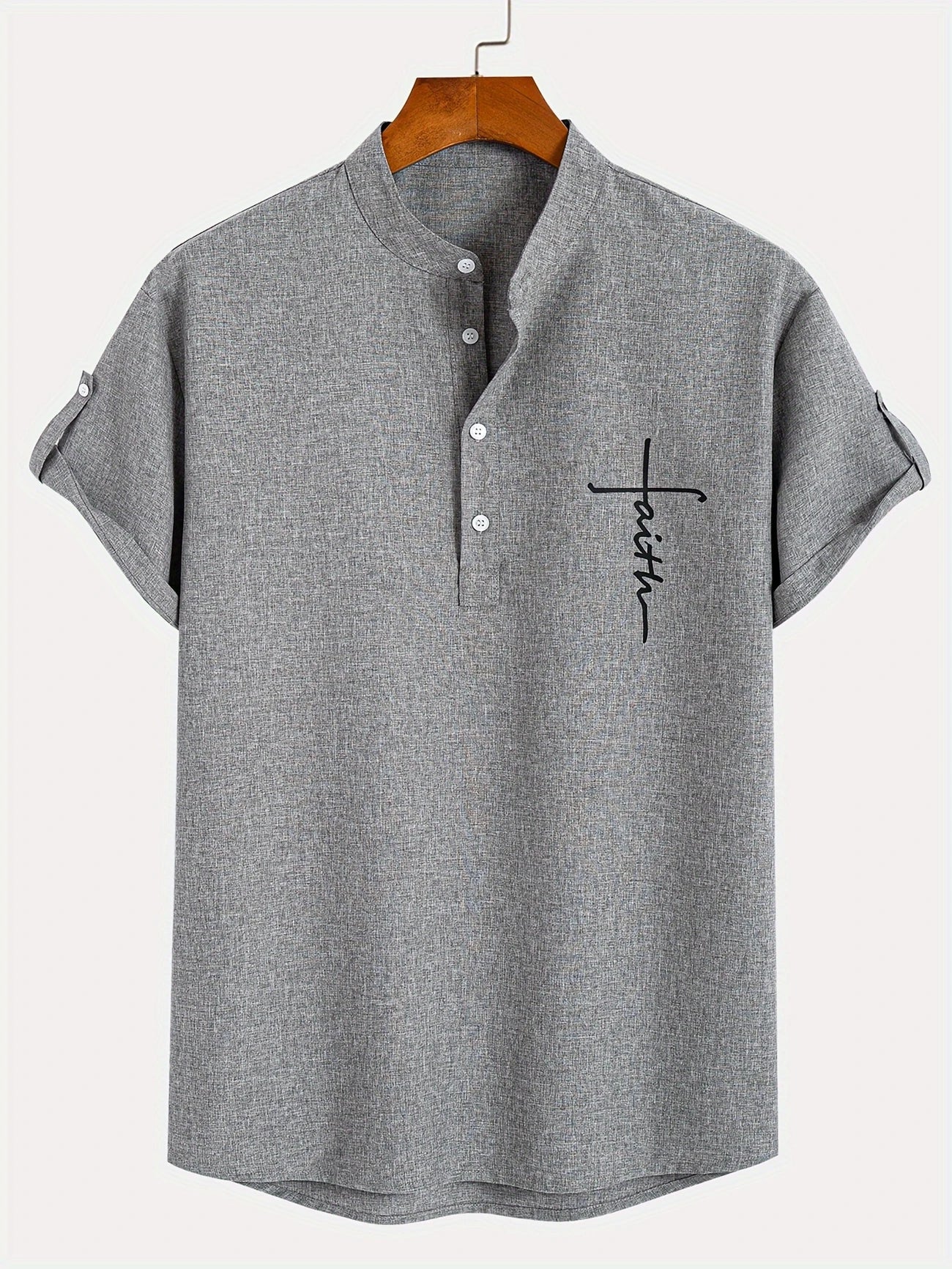 Jesús | Camisa Elegante Cuello Mao