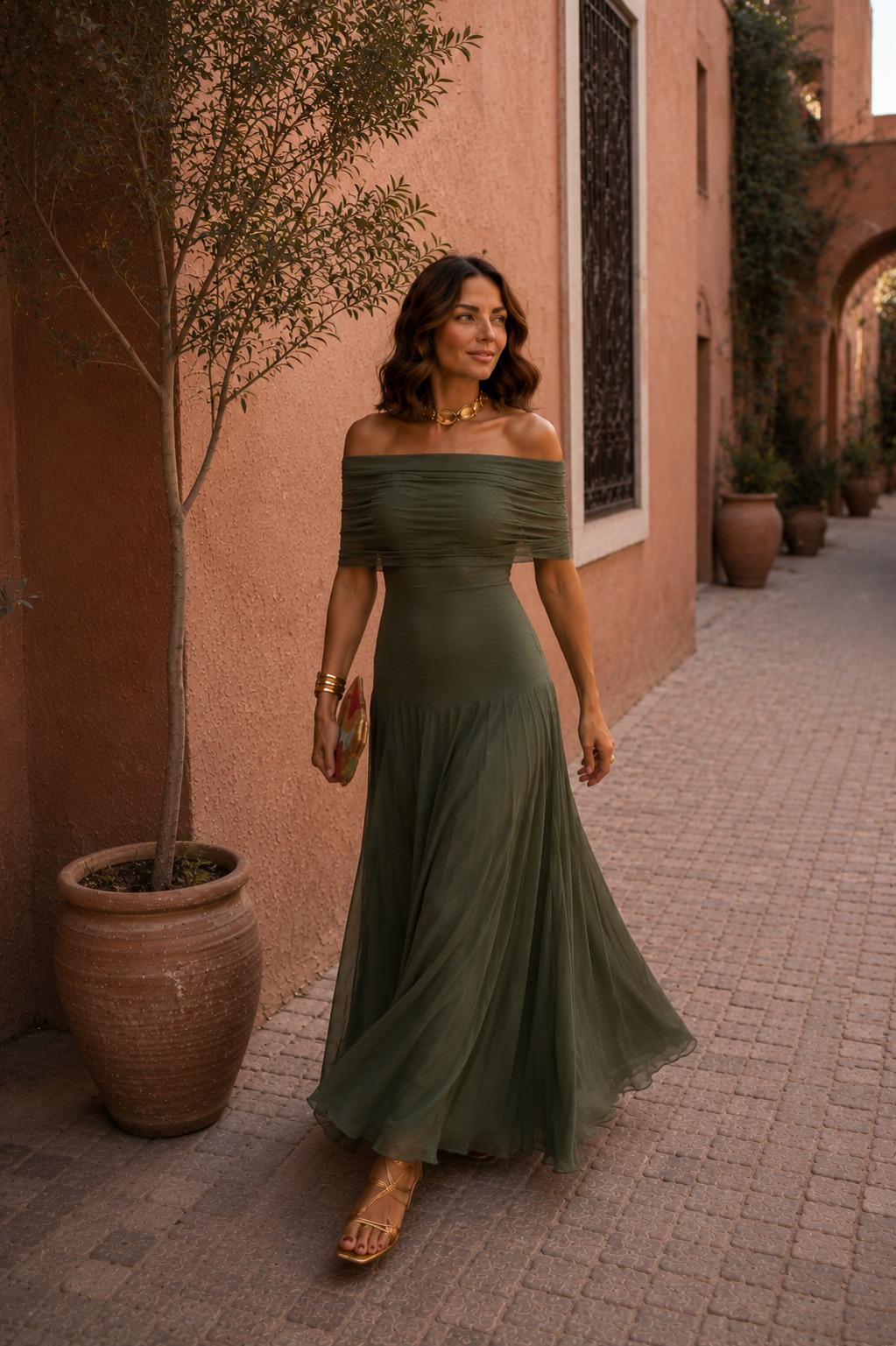 Vestido Aitana en Verde