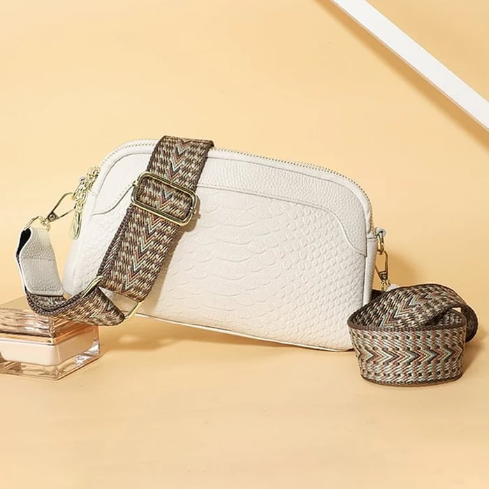 Paola | Reptile Look Leather Bag